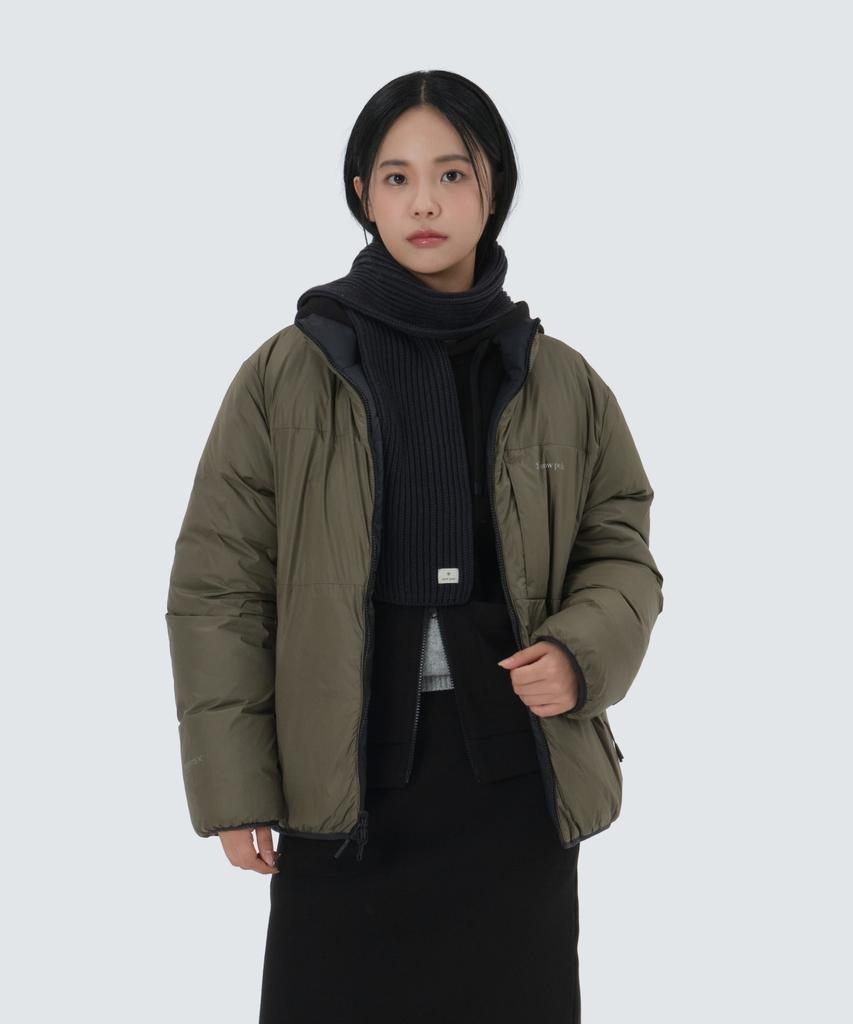 Snowpeak Apparel Airnova Pertex Reversible Stand-Neck Heavy Down Jacket (S25Wmpdj16) Black