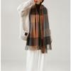 Autumn Winter Knitted Women Scarf Plaid Warm Cashmere Scarves Shawl Luxury Bandana Striped Shawl