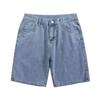 Denim Shorts Men's Summer High Street Japanese Harajuku Style Loose Casual Solid Color Wide-leg Five-point Pants