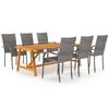 Day and Night - Day and Night Garden Dining Set 7 Pieces Gray