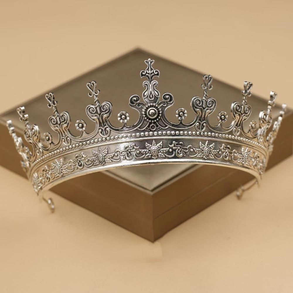 Stage Performance Vintage Male Crown Exaggerated Prince Crown Hair Hoop Medieval King Crown Unisex