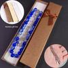 Blue glazed Tishbiha prayer bead bracelet, Islamic prayer hand-held prayer bead string, handmade tassel pendant, Muslim Ramadan Eid al Fitr gift