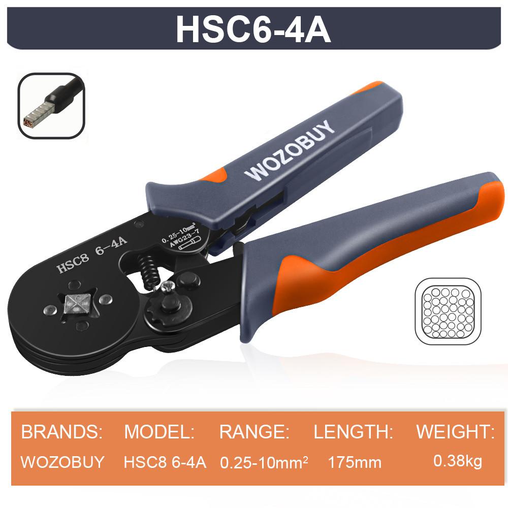 Multifunctional Wire Stripper Crimping Tool Kit - HSC8 6-6/6- 4A Pliers ,Self-Adjusting 8 Inch Cutter Crimper,For Tube Terminal