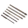 6PCS Eccentric Drill Bits 4 Flute Serrated Twist Bit Set for Concrete Masonry Glass Brick Cement
