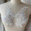 1 Pair Lace Appliques Floral Embroidery Patches Fabric Fine Flower