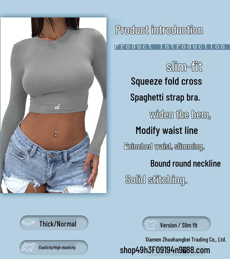 Укороченный топ Alo Yoga с длинным рукавом для бега, спорта и пилатеса