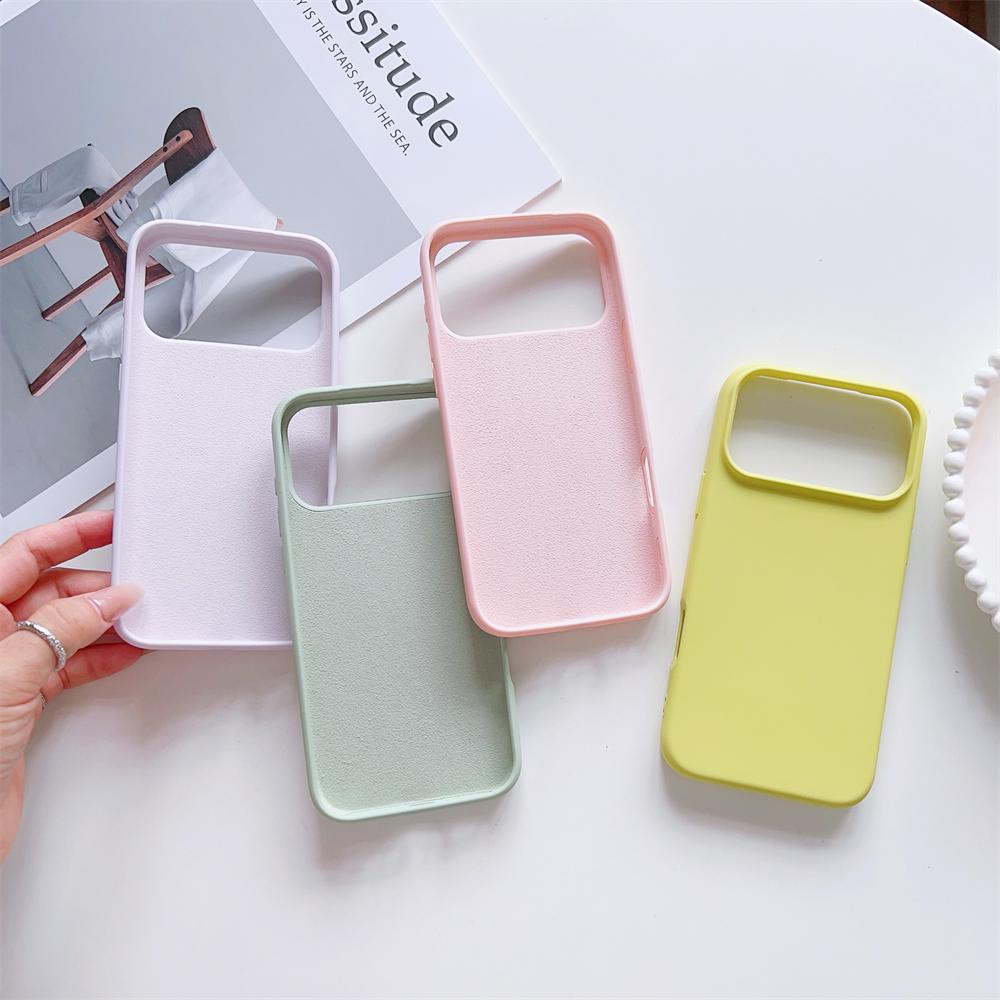 Матовый Чехол Конфетного Цвета для iPhone 17 Air 16 16E 15 Pro Max Жидкий Силикон Ударопрочный Защитный Ощущение Кожи Прочный Чехол
