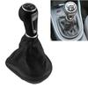 5/6 Speed Gear Shift Knob PU Leather Gaiter Boot Cover Case Shifter Lever Stick For Seat Leon II Toledo III Altea XL 2005-2012