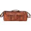 Vintage Real Goat Leather Travel Bag Luggage Weekender Overnight Duffle Bag