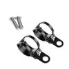 2Pcs Black Fork Ear Clamp Motorcycle Turn Signal Light Mount Brackets Holder New For 30-45mm Front Fork Metal