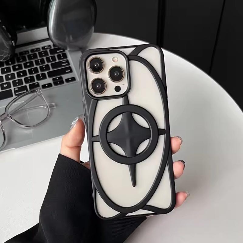 3D Гальванический Звездный Полый Магнитный Чехол для Magsafe для iPhone 16 15 14 13 12 11 Pro Max Plus Отводящий Тепло Охлаждающий Ударопрочный Чехол