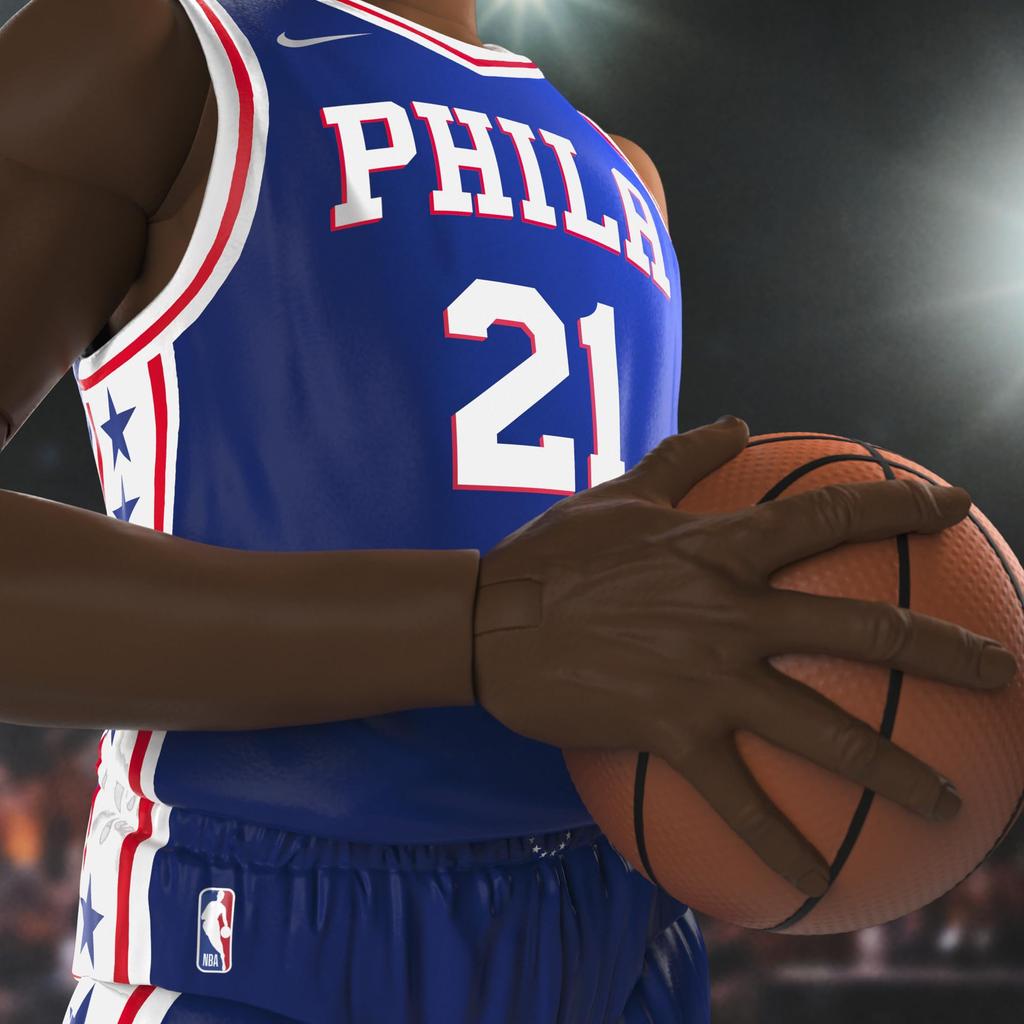 Hasbro Starting Lineup NBA Series 1 Joel Embiid 6-inch (15cm) Size Action Figure with Limited Panini Sports Trading Card Basketball F8184 Genuine