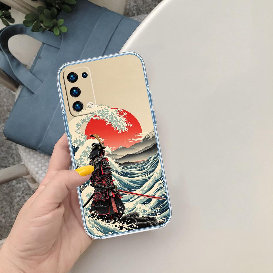 CJ70 Japan Samurai Soft Shell Transparent Phone Case for Motorola Moto Edge 20 30 40 50 S30 Fusion Ultra Pro Neo Lite + G200 G23