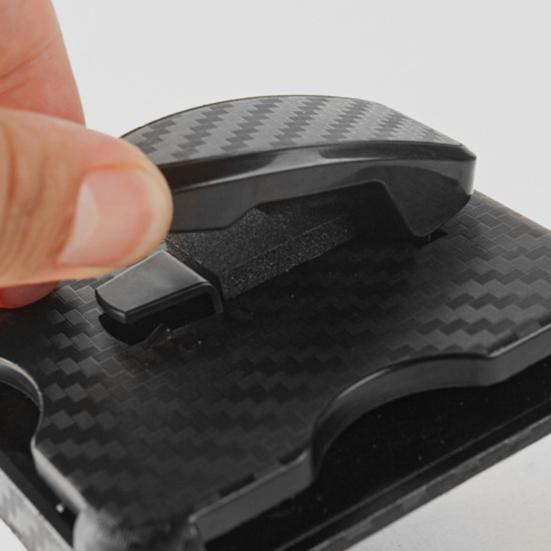 Автомобильный держатель для очков, зажим из углеродного волокна, универсальный внедорожник, грузовой автомобиль, крепление для солнцезащитного козырька, многофункциональная билетная карточка, вешалка для солнцезащитных очков, автомобильные принадлежности