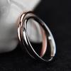 Fine Glossy Titanium Steel Simple Ring Wedding Jewelry Round Valentine's Day Lover Gift