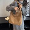 Stylish Commuter Bag Autumn Winter 2022 New Korean Corduroy Tote Bag For Women