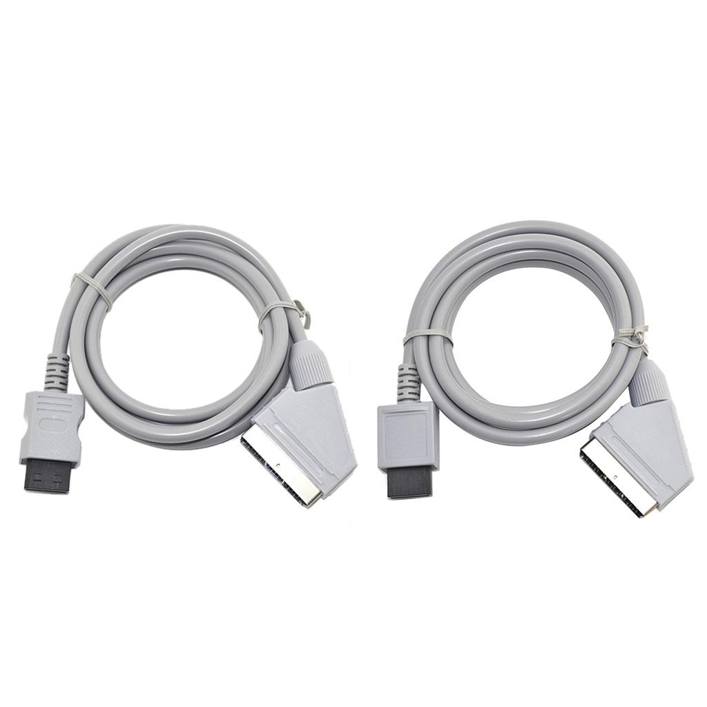 1,8 м RGB Scart Video TV AV шнур кабель совместим с Wii Wii-U видеоигры