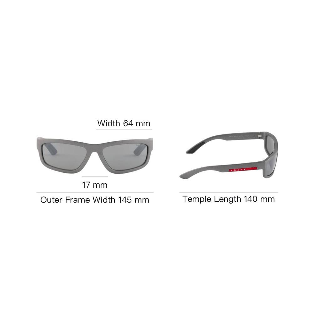 Prada Original Design Nylon Irregular Shape Sunglasses Unisex sunglasses Gray SPS05ZE16XF07W1C059