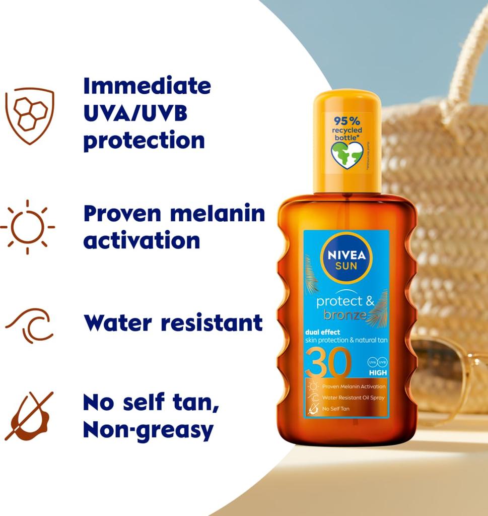Nivea Sun Масло для защиты и усиления загара Protect and Bronze SPF 30 200 мл