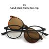 2 In 1 Magnetic Sunglasses Soft Transparent Color Frame Clear Lens Sun Glasses Classic Vintage Sunshades