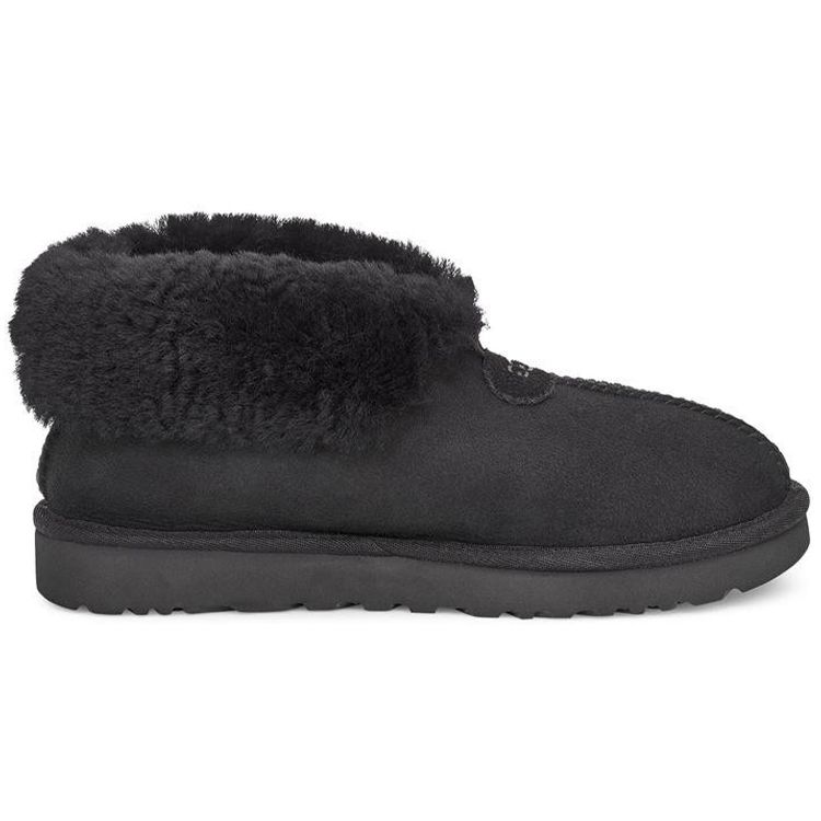 UGG Mate Revival Warm Mid-Top Fleece Snow Boots Women Boots Black 5404O-BLK