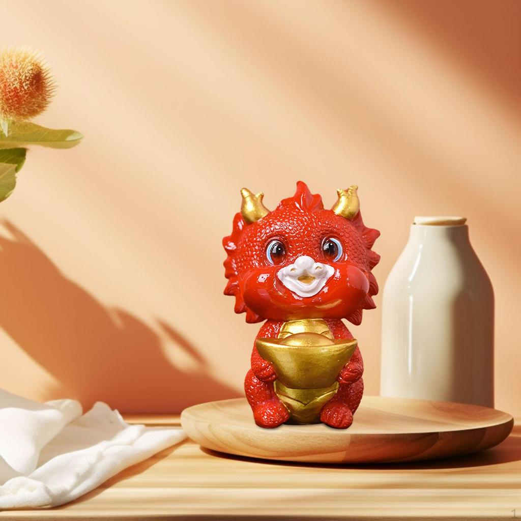 Статуя китайского дракона, годовые сувениры из смолы, ремесла, животные, для полки дома