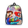 Мультяшный Марио Веселая графика Детский школьный рюкзак из легкого материала Оксфорд