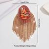 European and American fashion full diamond shoulder accessories tassel shoulder patch brooch