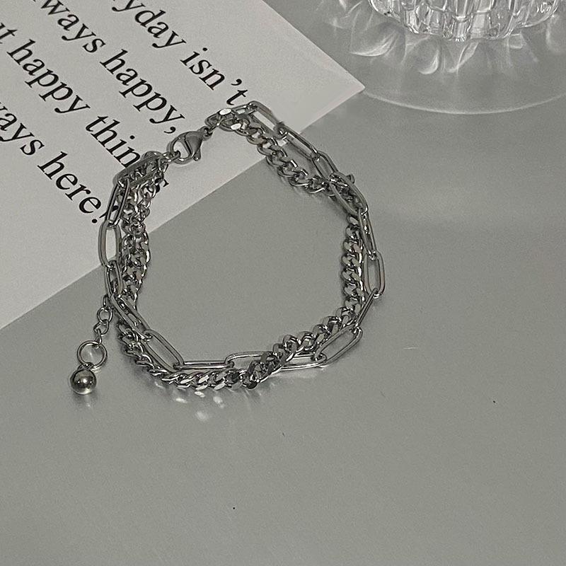 Двухслойный браслет из циркония Niche Design Black Gem Wrap Lovers Girl Браслет в подарок
