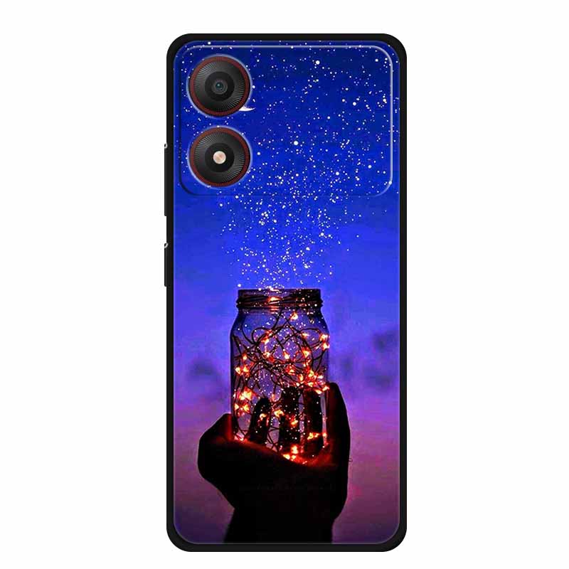 For ZTE Blade A34 4G Case Soft Silicone TPU Lovely Painted Back Cover for ZTE Blade A 34 Black Bumper for BladeA34 Protector Cat