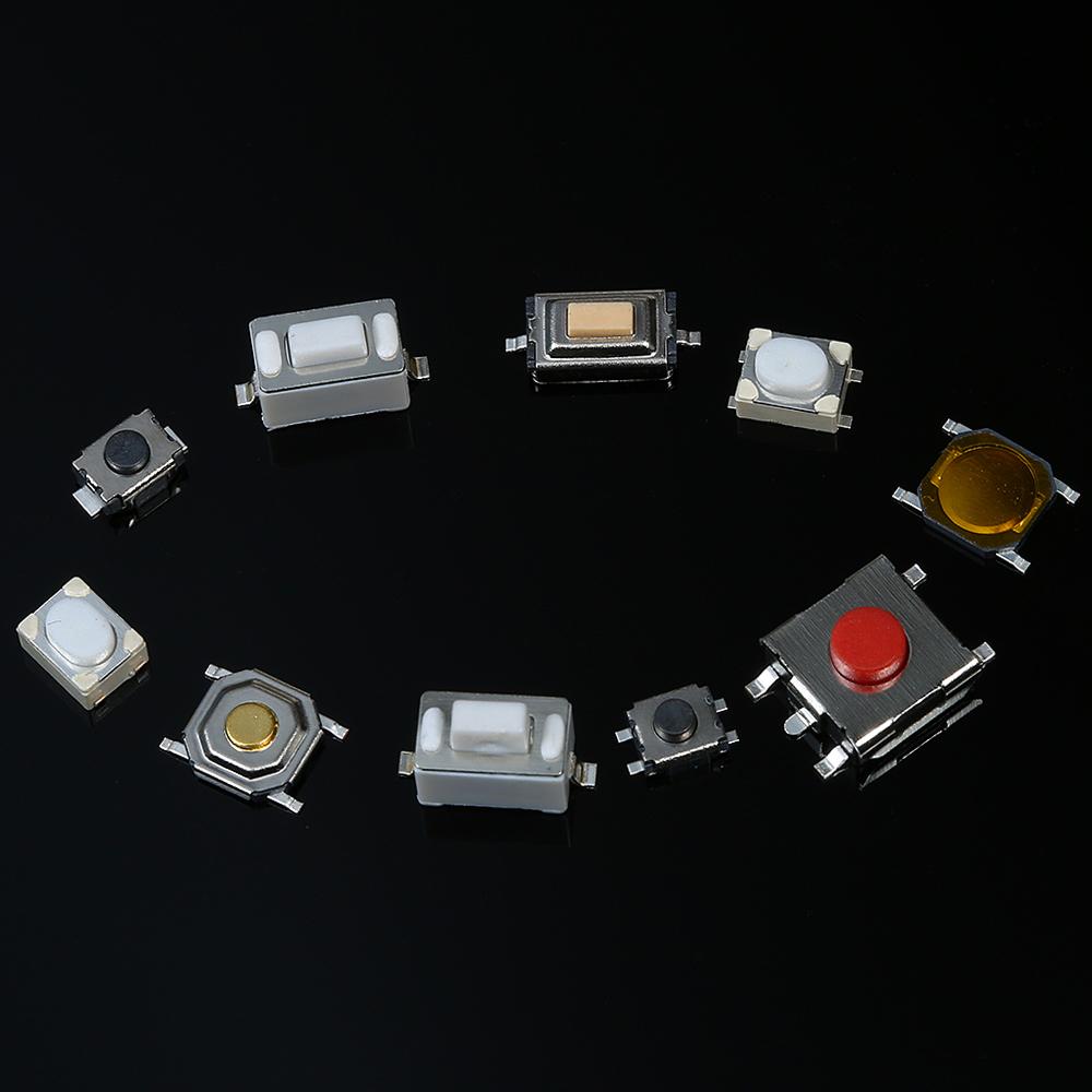 250pcs 10 Value Tactile Push Button Switch Micro Momentary Tact Assortment Kit with Clear Plastic Box Car Remote
