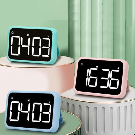 Big Timer with Night Light Portable Battery Powered Magnetic Versatile Countdown Stopwatch for Cooking Classroom Baking