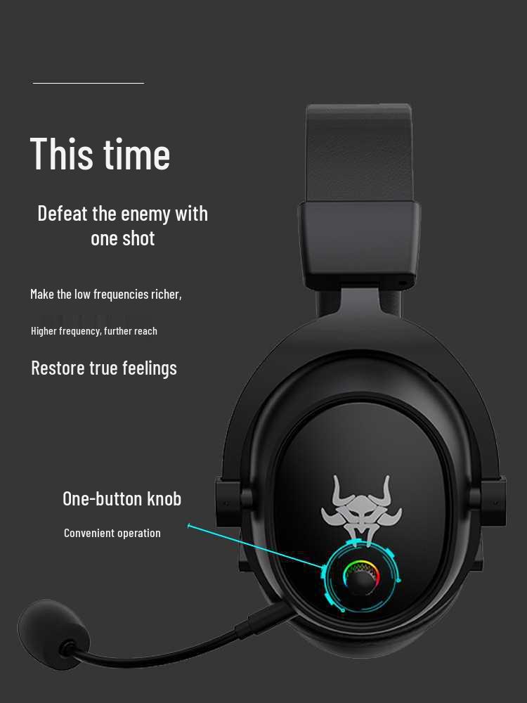 Игровая беспроводная гарнитура с двумя режимами 2,4G, Bluetooth и микрофоном