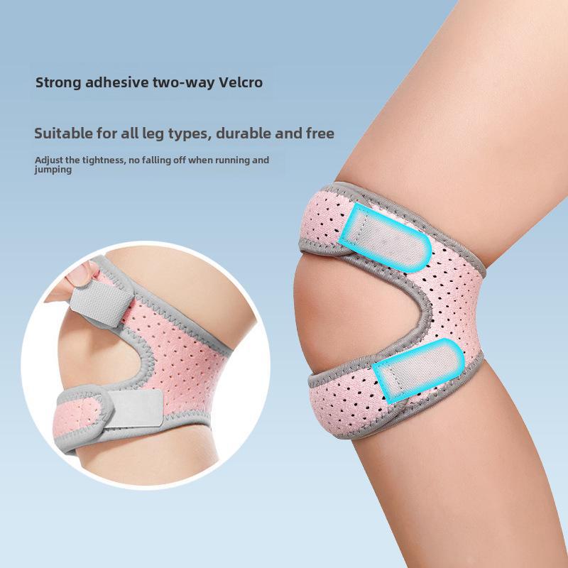 Улучшенный стабилизатор надколенника: Противоскользящие силиконовые наколенники с регулируемыми ремнями для амортизации.
