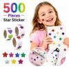 500 Pieces Heart Stickers Sparkling Finish Sticker Roll Scrapbooking Sticker  Classroom Supplies