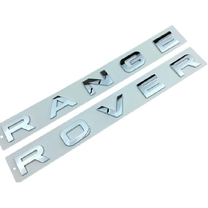 for Range Rover 3D Letters Replacement Part Badge Sticker Rear Body Decal Accessory (Silver)