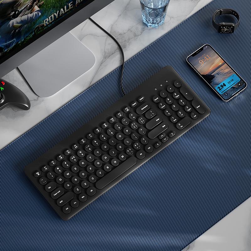 BOW Hangshi K221 USB Проводная клавиатура для девочек - Для настольного компьютера и ноутбука