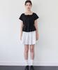Alkialka Smocked Dot Skirt (White)