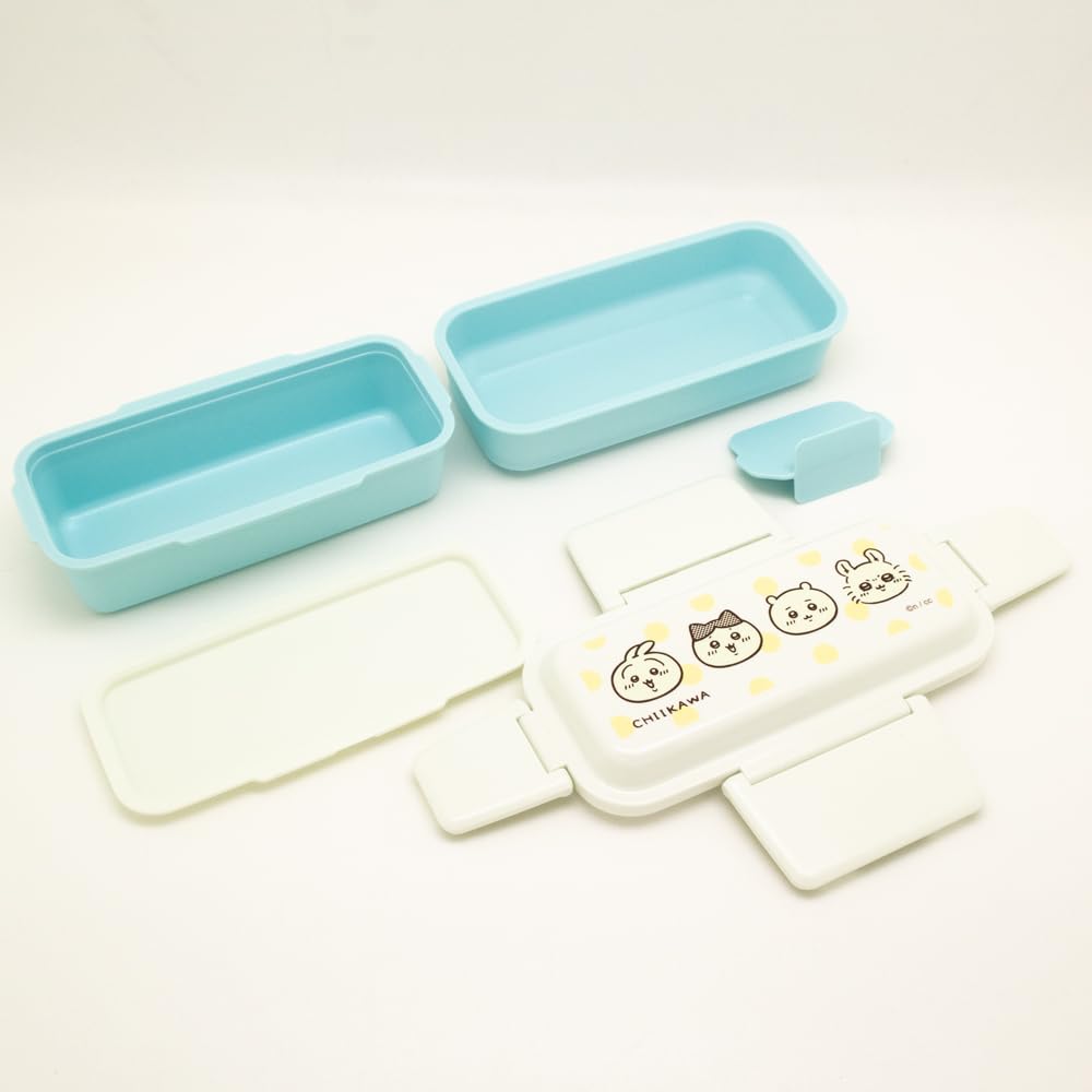 OSK CKW Bento with Chiikawa Made in Dishwasher and Microwave (OSK) No.5 Box, Two-Tier Dividers, 600ml, Design, Japan, Antibacterial, Safe, PCW-600S