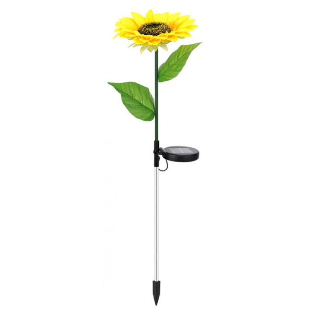 Artificial Night Lights 1/3 Head Landscape Lamp Home Decoration LED Solar Sunflower Lights Garden