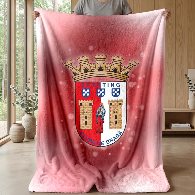 Braga FC Soft Flannel Fleece Blanket Lightweight Cozy Warm Throw Blanket For Sofa Bed Home Decor