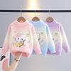 Girls' Cartoon Winter Sweater - Stylish Knitwear for Medium and Large Children