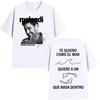 Rapper Melendi Tour Album Graphic T Shirt Men's Retro High Quality Cotton T-shirts Hip Hop Clothing Oversized T-shirt Streetwear