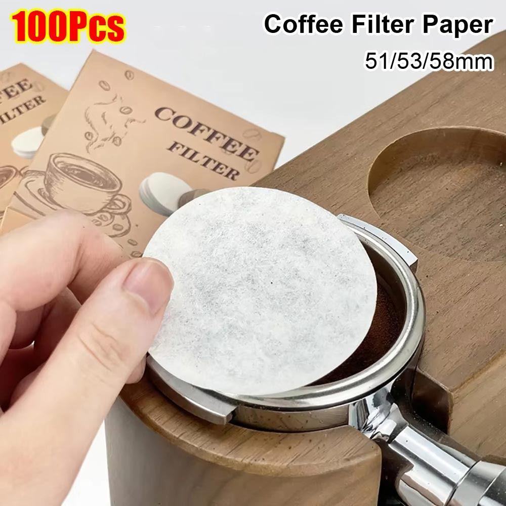 100Pcs Round Water Filter Papers 51/53/58mm Espresso Portafilter Accessories Barista Tools