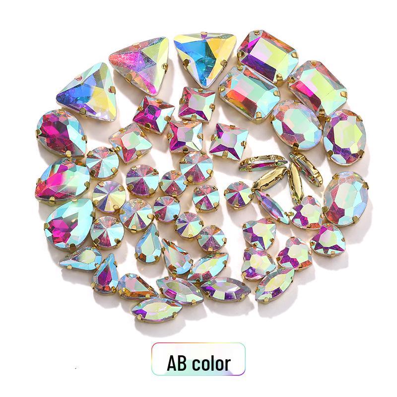 Пришитые вручную смешанные хрустальные стразы-когти для свадебного платья и аксессуаров для браслета