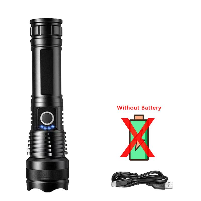High Power Rechargeable LED Tactical Flashlight Aluminum Alloy Telescopic Zoom Torch Lamp Outdoor Camping Fishing Flashlight