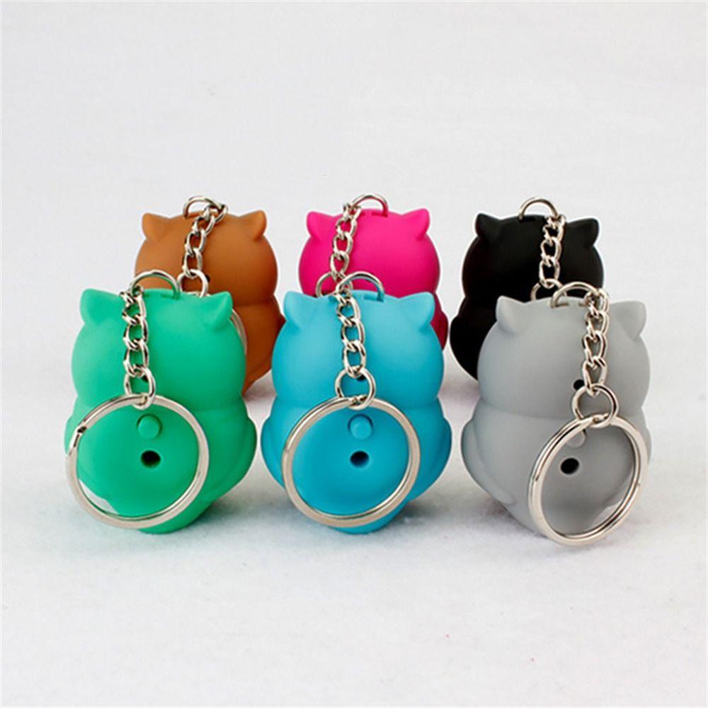 Мужской световой дизайн мультяшная сумка подвеска сова брелок автомобильный брелок звуковой свет брелок светодиодный брелок