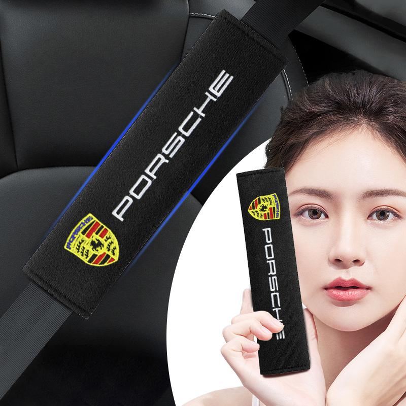 2 шт. Чехол на ремень безопасности Автомобильный хлопковый защитник плеча безопасности Для Porsche 911 928 944 968 Boxster Cayenne Macan Panamera
