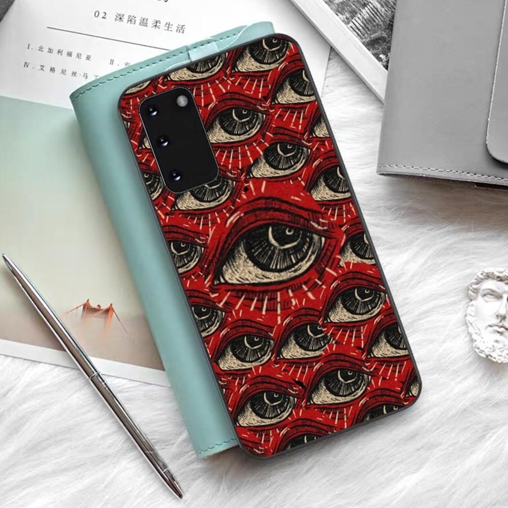 Жуткий Страшный Чехол для Телефона с Рисунком Красного Глаза Для Samsung S 9 10 20 21 22 23 30 23 24 Plus Lite Ultra FE S10lite Fundas