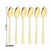 Золото, 6 шт., нержавеющая сталь 304, 2 в 1, креативная лапша, вилка, ложка, посуда, ложки для салата, посуда для фруктов и овощей
